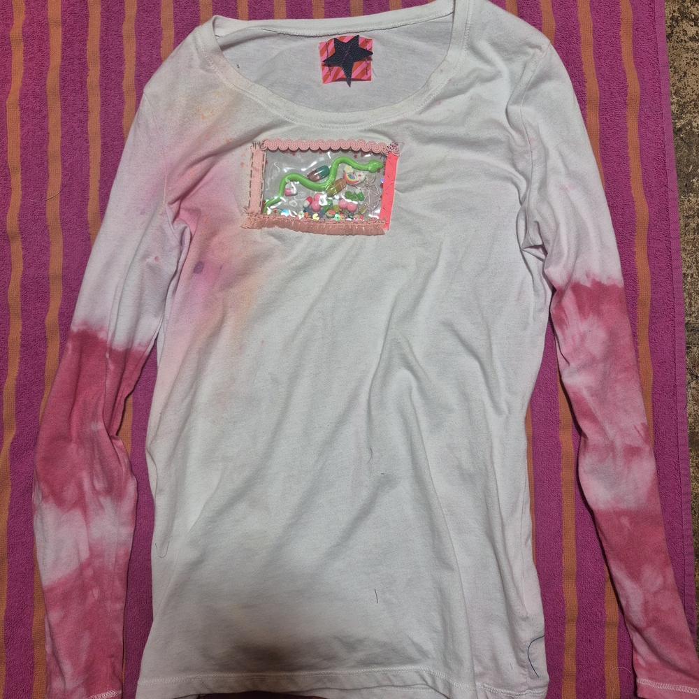 Kids Pink and White Long Sleeve Shirt